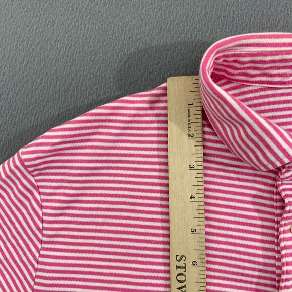 Polo Ralph Lauren Polo Shirt Mens XL Extra Large Striped White Pink Cotton - Picture 5 of 13